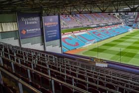 Areas of safe standing have been installed in the Barnfield Construction Stand. Picture: Burnley FC