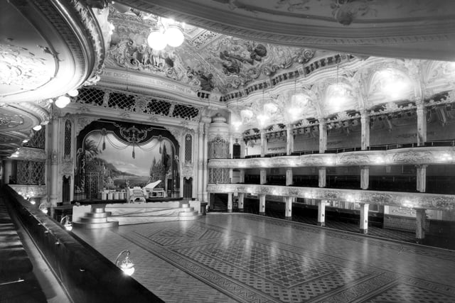 The ornate ballroom inside Blackpool Tower seen here after being restored to its former glory in 1958