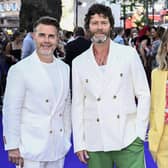 (L-R) Gary Barlow, Howard Donald and Mark Owen attend Take That's "Greatest Days" World Premiere in June 2023. (Photo by Gareth Cattermole/Getty Images)