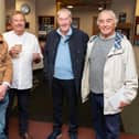 Former Burnley player Paul Fletcher, author Dave Thomas, former chairman Barry Kilby and former Manager Stan Ternent at the opening of the BFC & Me Exhibit at Burnley Library.