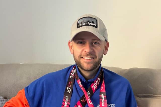 Burnley runner Ben Catlow has raised almost £18,000 after completing nine marathons