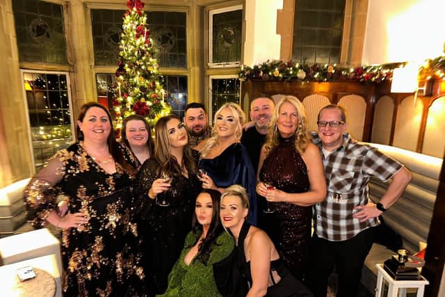 Jenna and her FEL team on their Christmas party at Northcote Manor
