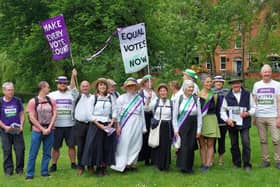 The  MVM walkers are welcomed at the rally in Winckley Square   Photo: David Burton