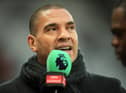 LONDON, ENGLAND - JANUARY 12:  Stan Collymore speaks to media prior to the Premier League match between West Ham United and Arsenal FC at London Stadium on January 12, 2019 in London, United Kingdom.  (Photo by Marc Atkins/Getty Images)