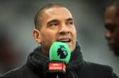 LONDON, ENGLAND - JANUARY 12: Stan Collymore speaks to media prior to the Premier League match between West Ham United and Arsenal FC at London Stadium on January 12, 2019 in London, United Kingdom. (Photo by Marc Atkins/Getty Images)