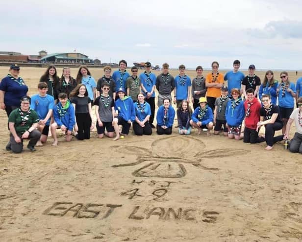 East Lancashire Scouts team building on St Anne’s beach