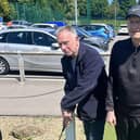 Geoff (left) and Stephen get ready for their round of golf as part of the Seize the Day initiative run by Heather Grange Nursing Home in Burnley