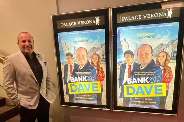 Dave Fishwick promoting Bank of Dave at the Palace Verona cinema in Sydney, Australia