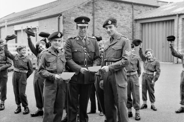 Burnley Army Cadets Stephen Smith and Stephen Farrer were the first in the Burnley unit to receive Duke of Edinburgh bronze awards on Sunday, 22nd August 1971.
