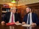 Prime Minister Boris Johnson and Pendle MP Andrew Stephenson