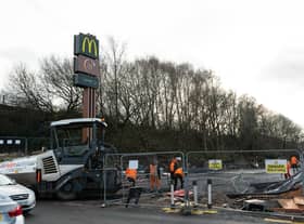 The famous golden arches sign has appeared at the site of Nelson's McDonald's which is currently being constructed. Photo: Kelvin Stuttard