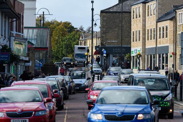 Heavy traffic through Colne town centre. Photo: Kelvin Stuttard