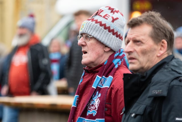Burnley fans arrive at Turf Moor for the Premier League fixture against Crystal Palace. Photo: Kelvin Lister-Stuttard