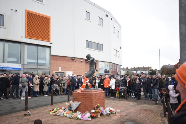 Hundreds of people attended the memorial service to pay their respects to Mr Johnson, who was described as "a loyal and true Seasider."