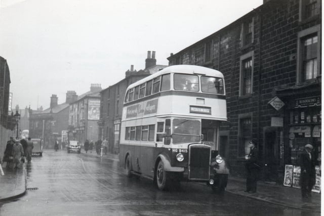 This is a Leyland PD2/3, on Parker Lane, in 1956. Notice how much Parker Lane has changed since then