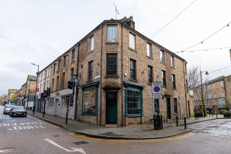 Exterior of the Little White Horse Wine Bar on Hammerton Street, Burnley.