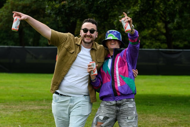 Revellers enjoy a day out at Towneley Park Tribute Festival.