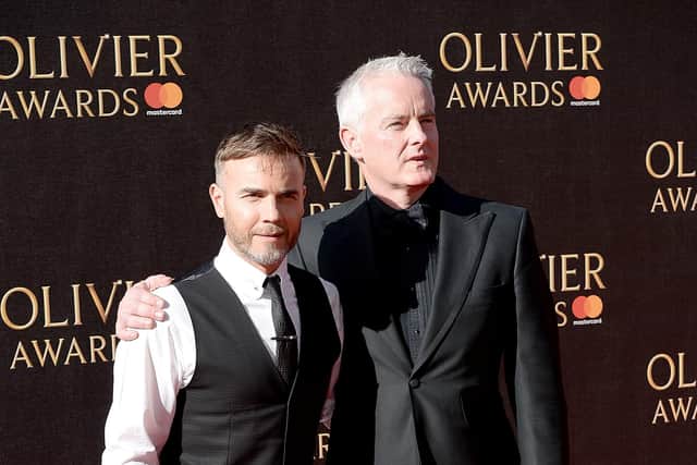 'Greatest Days' writer Tim Firth with Gary Barlow of Take That
