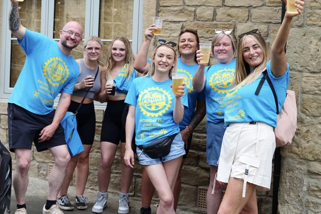 Some of the groups of 2,700 walkers who took part in the Pendle Pub Walk organised by Pendleside Hospice in association with The Rotary Club of Burnley Pendleside.