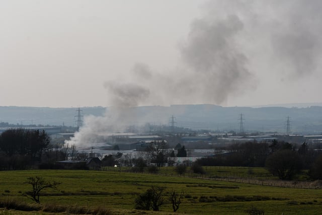 The fire as view from the top of Rossendale Road in Burnley. Photo: Kelvin Stuttard