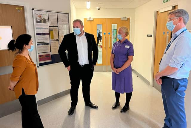 Burnley MP Antony Higginbotham at Burnley General Teaching Hospital