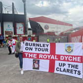 Royal Dyche landlady Justine Lorriman (left) and her partner Steph Bedford certainly made their presence felt at Sheffield's Bramall Lane ground on Tuesday when they cheered the England Lionesses to victory in the semi-finals of the Euro 2022