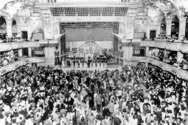 A packed dancefloor in the 1940s