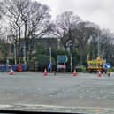 Temporary traffic lights have been set up at the junction of Rossendale Road, Liverpool Road and Accrington Road in Burnley