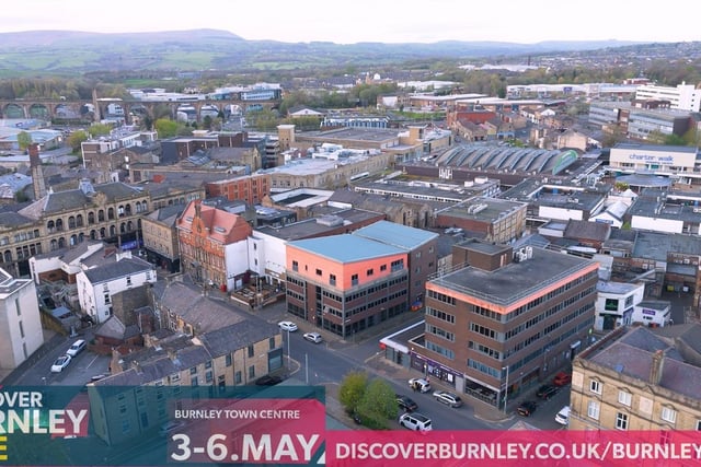 19 superb drone photos showcasing town centre venues ahead of Burnley Live