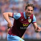 BURNLEY, ENGLAND - SEPTEMBER 02: Sander Berge of Burnley during the Premier League match between Burnley FC and Tottenham Hotspur at Turf Moor on September 02, 2023 in Burnley, England. (Photo by Gareth Copley/Getty Images)