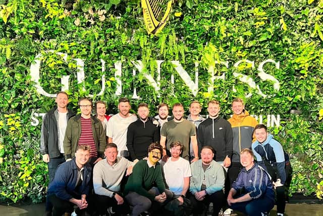 The stag do at the Guinness Storehouse
