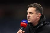 BIRMINGHAM, ENGLAND - DECEMBER 22: Gary Neville, Sky Sports presenter ahead of the Premier League match between Aston Villa and Sheffield United at Villa Park on December 22, 2023 in Birmingham, England. (Photo by Catherine Ivill/Getty Images)