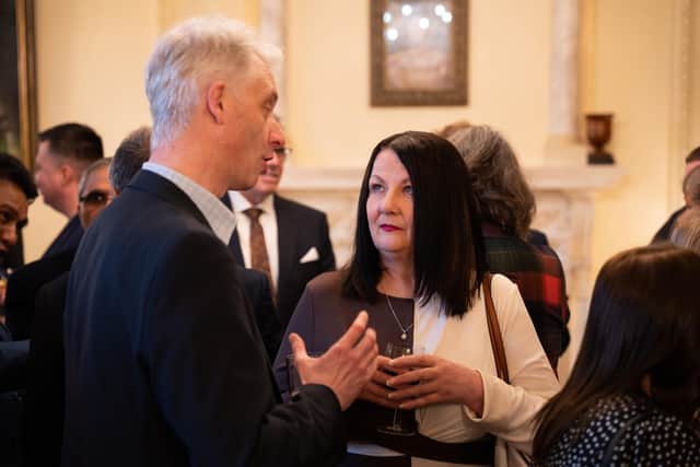 TEAM RISE project manager Sharon Lees attends the charity champions' reception at 10 Downing Street