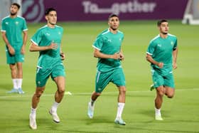 Anass Zaroury is part of the Morocco World Cup squad preparing for the semi-final with France (Photo by FADEL SENNA/AFP via Getty Images)