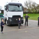Children at St James' Primary School Lanehead were given road safety lessons from Spillard Safety Systems and JDS Trucks