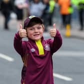 Burnley fans arrive at Turf Moor ahead of the game against Hull City. Photo: Kelvin Stuttard