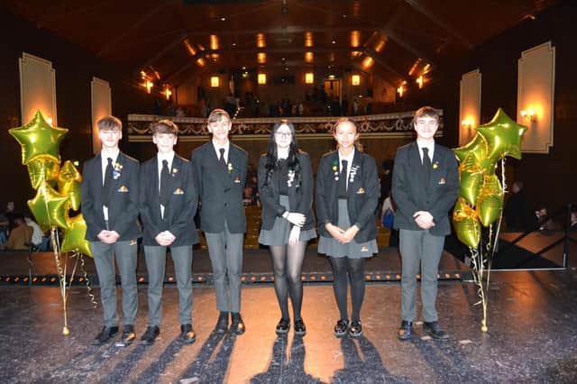 Colne Primet Head Prefects who helped with presenting
