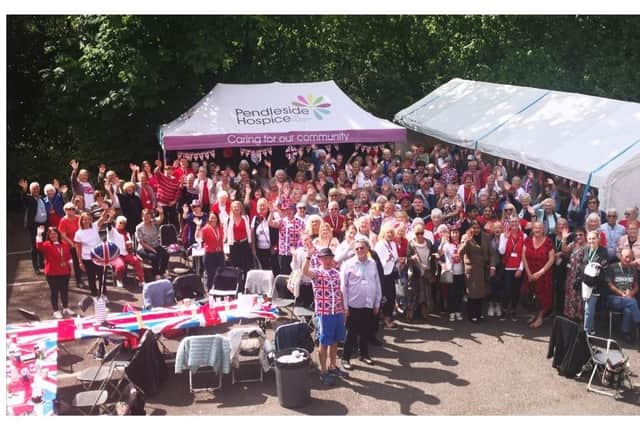 Pendleside Hospice volunteers celebrate the Queen’s Jubilee at a special lunch last year.