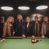 Rock band Def Leppard are filming at Burnley’s former pub, The Talbot in Church Street, as they reprise their role in the sequel to the Netflix hit Bank of Dave. Credit: Ryan Sebastyan