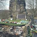 The remembrance garden at St Philip's Church in Padiham in the process of being demolished. Containing the ashes of 152 former worshippers, church bosses have relented on their decision to remove them from the site and instead a new memorial will be created.