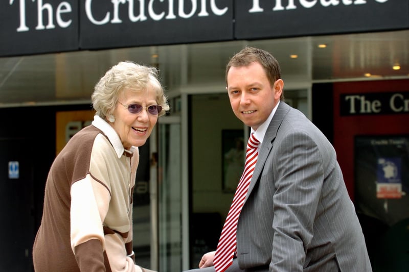 Marcus Schofield, now regional commercial manager at JPI Media, with his nan Betty in 2007, when they had been attending the championships for the past 24 years
