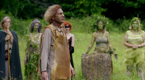Grayson Perry participates in a ritual with druids