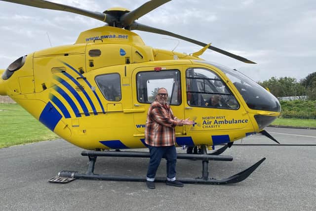 Justin Moorhouse at the charity's base in Barton