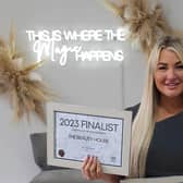 Alison Brown of The Beauty House in Burnley which has been shortlisted in the best new salon category in the prestigious UK Hair and Beauty awards. Alison has also been nominated in the lash stylist of the year category.