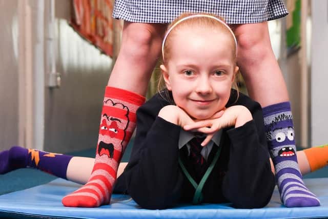 Bella Bolton (10) is raising awareness of Down Syndrome, a condition that affects her little sister Maggie