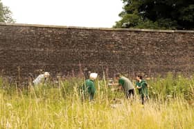 National Trust volunteers in the Walled Garden at Gawthorpe Hall