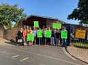 Residents during their campaign to stop houses being built on the former Isaac Centre site in Harrogate Crescent, Burnley