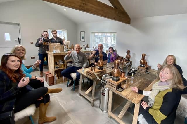 Bowland And Bay's visit to Goosnargh Gin - with guests from across Lancashire, Midlands and Wales