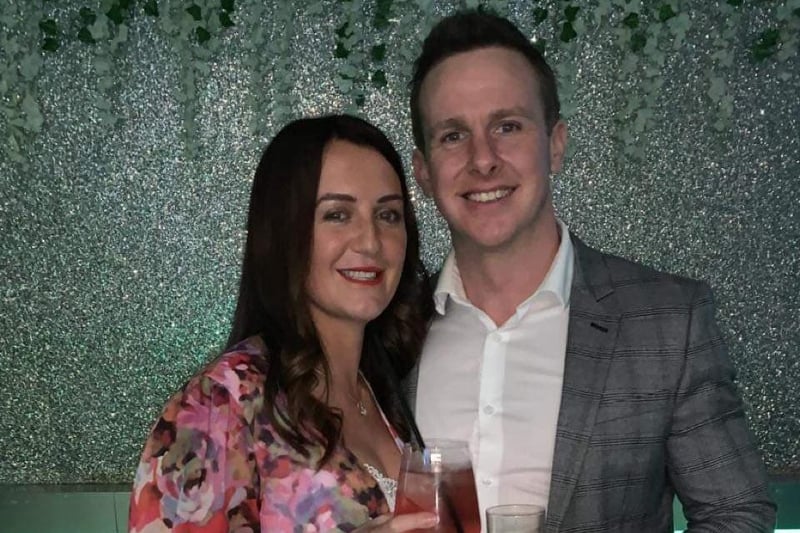 .The happy couple raise a glass on their wedding day in Mojitos bar in Burnley