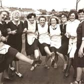 Canteen girls at Main Gas celebrate after winning £3,000 in 1982